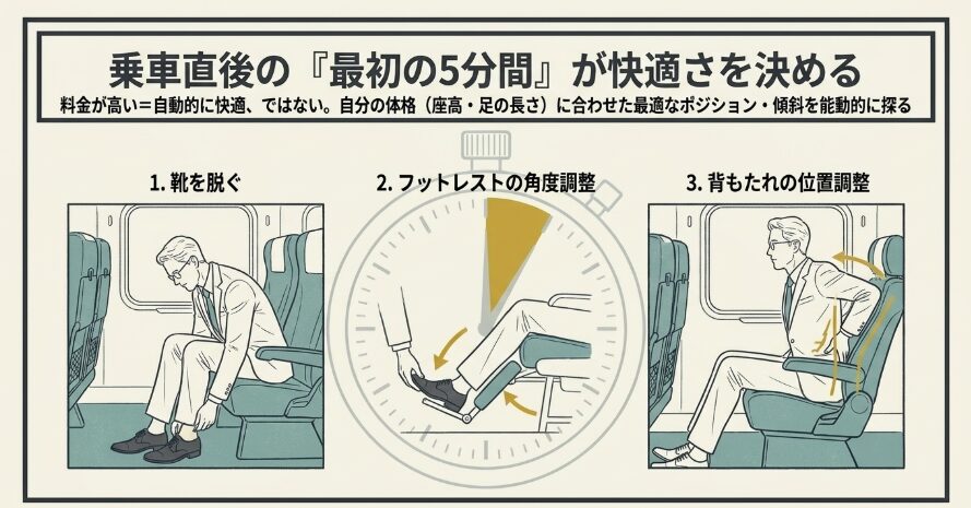 自分の体格と座席の相性を知る重要性