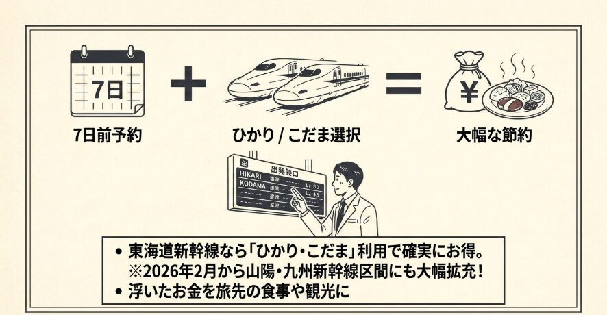 7日前までの予約でお得な普通車指定席「EX早特7」