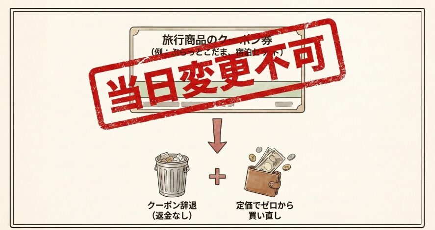 ぷらっとこだまなど旅行商品からの当日変更不可リスク
