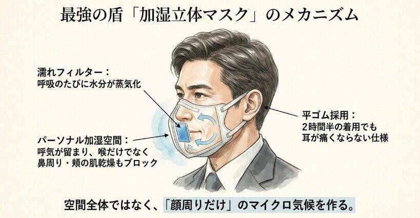 喉と肌の乾きを同時に防ぐおすすめのマスク