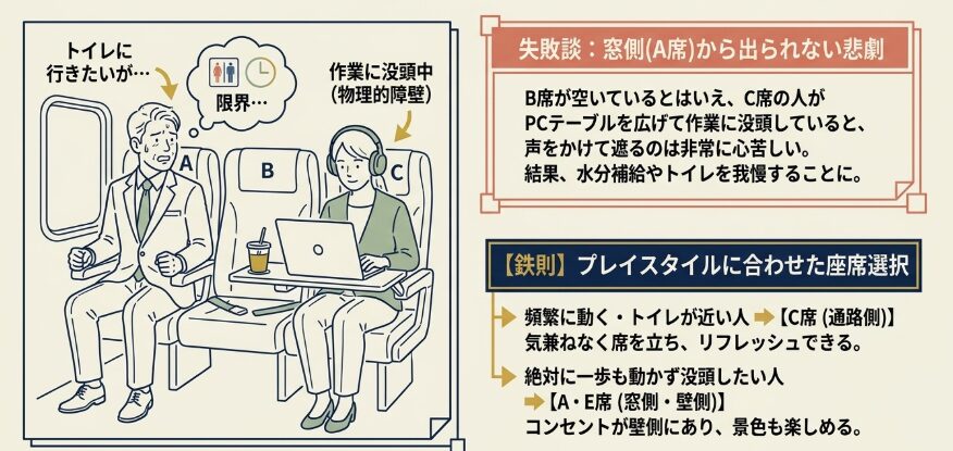 失敗談から学ぶ座席選びで注意したいポイント