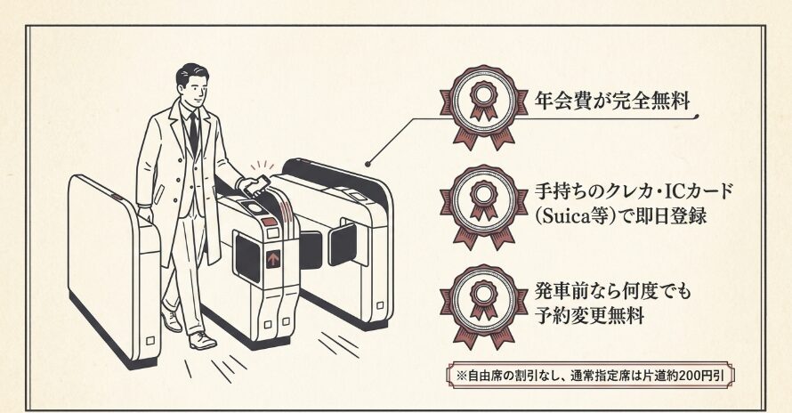 年会費無料で手軽に始められる「スマートEX」