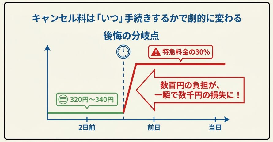 えきねっとで新幹線のキャンセル料はいつから発生する？