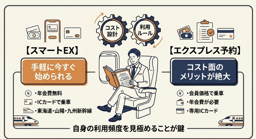 スマートEXとエクスプレス予約の違い