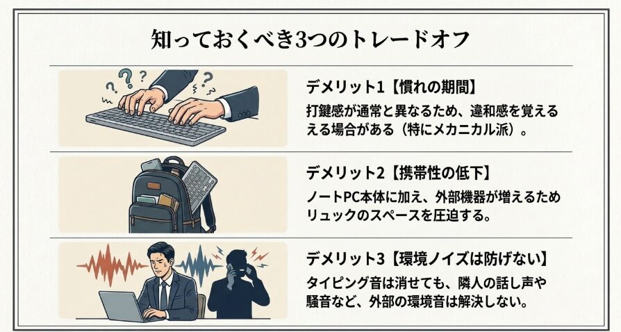 デメリット：音は静かでも、それだけではない？