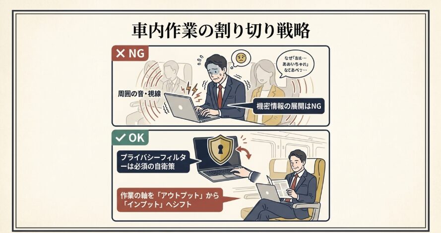 「隣が…」で仕事が手につかない?車内作業のリアルな落とし穴