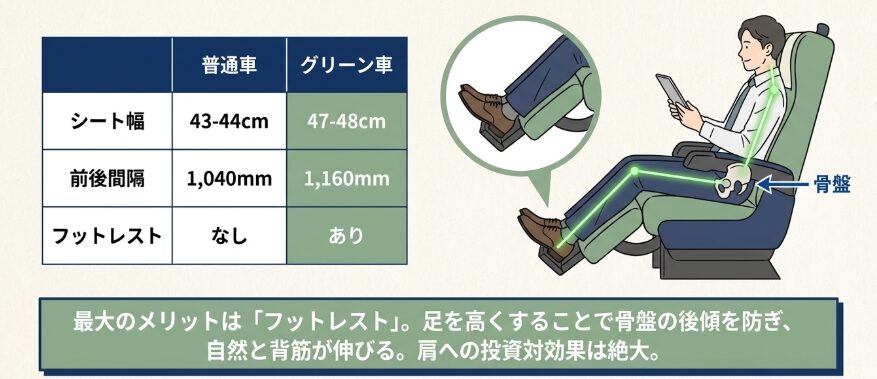 グリーン車と普通車を比較して分かった差