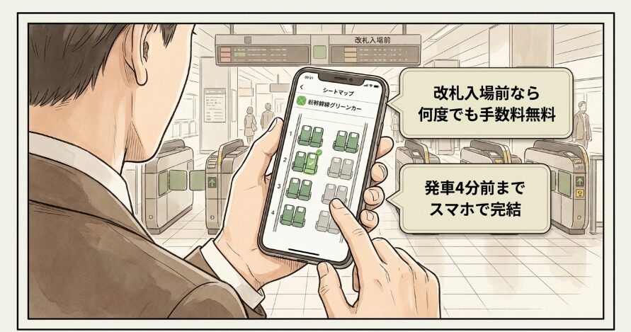 SmartEXやモバイルSuicaでの当日変更テクニック