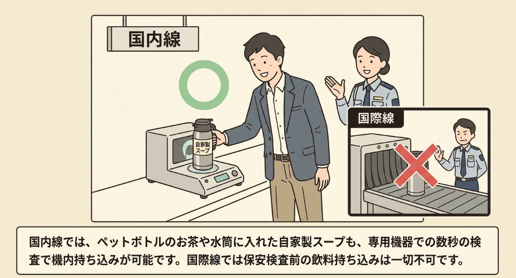 飲み物やスープは機内持ち込み可能か実際に試した結果