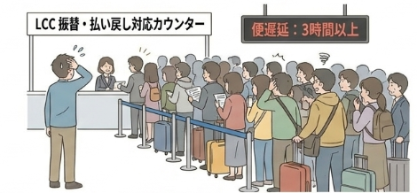 LCCと大手航空会社の遅延トラブル対応の違い