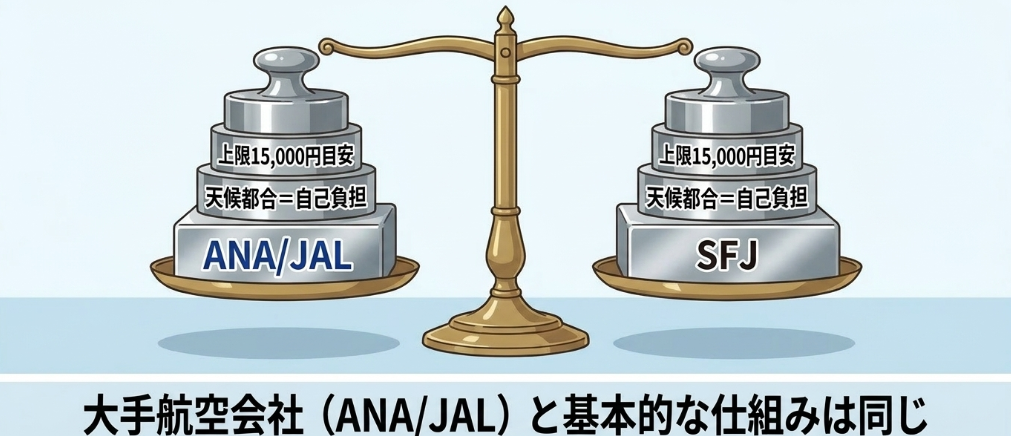 ANAやJALの遅延補償制度との決定的な違い