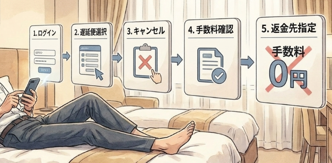 オンラインで完結する払い戻し申請の具体的な手順