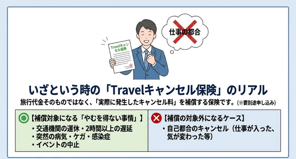 Travelキャンセル保険の実際の補償額
