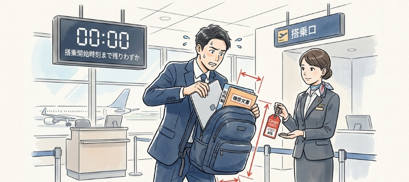 国内線でサイズ超過した場合の対応