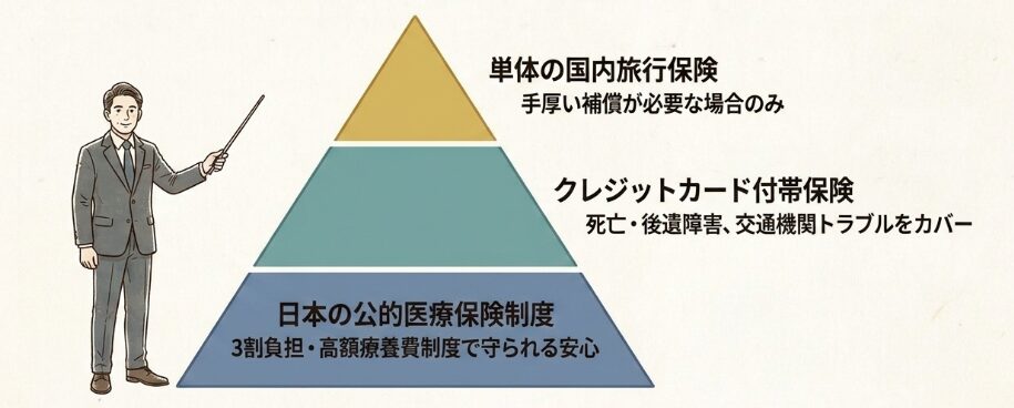 国内旅行保険が不要と言われる理由