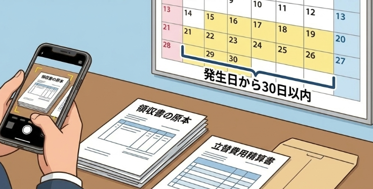 補償金の請求手順と必要な領収書の保管方法