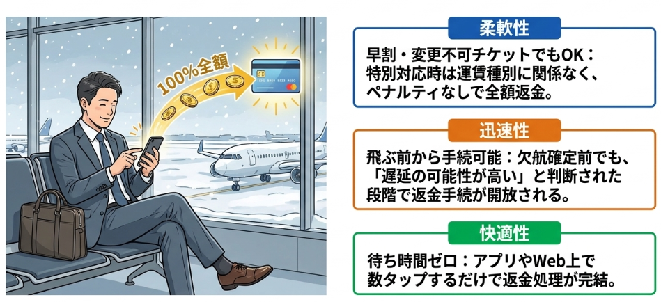 JALやANAで悪天候時に全額返金された実体験