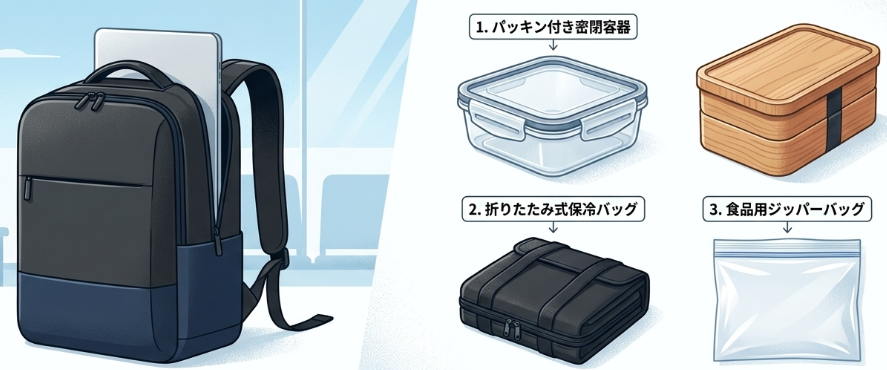 快適な機内食持ち込みに役立つ持ち物