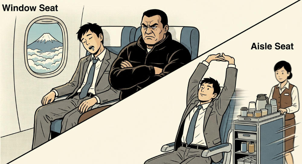 窓側と通路側の違い