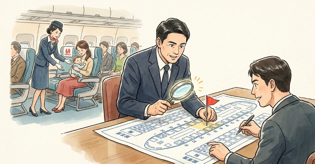 JAL座席指定なしで2人で乗る場合のコツ