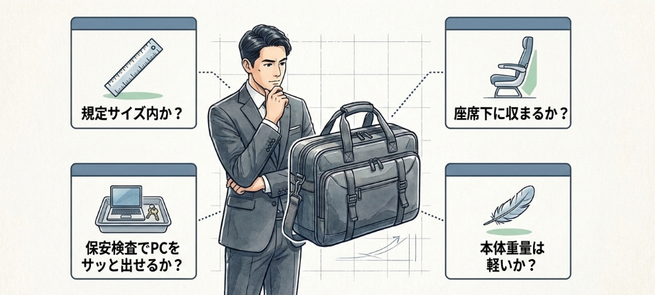 機内持ち込みバッグの選び方