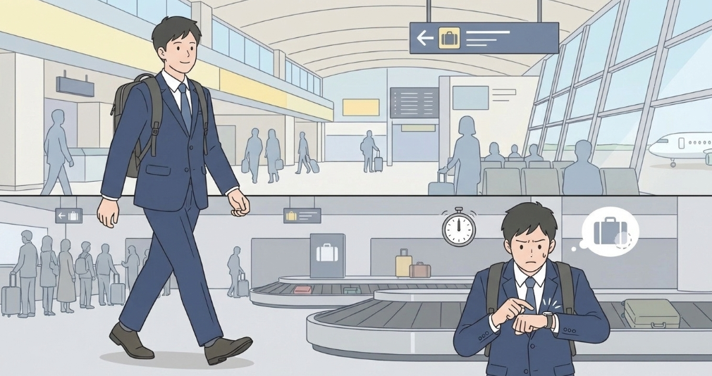 手荷物の扱いと空港内での動き方