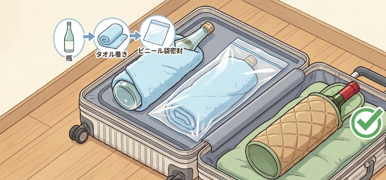 お酒を安全に持ち運ぶコツ