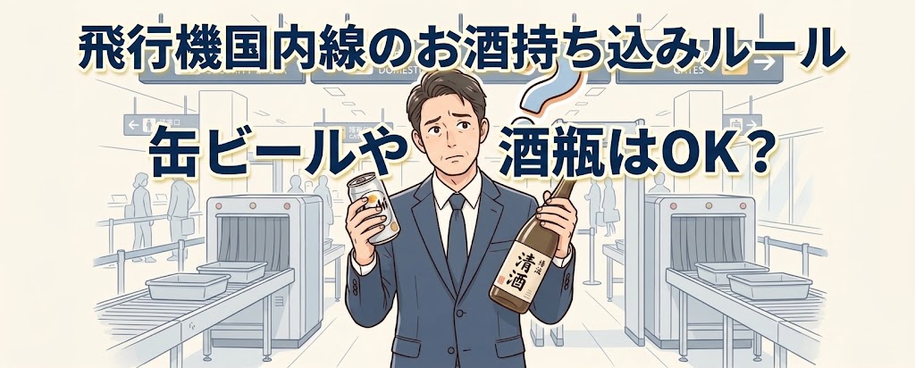 飛行機国内線のお酒持ち込みルール｜缶ビールや酒瓶はOK？